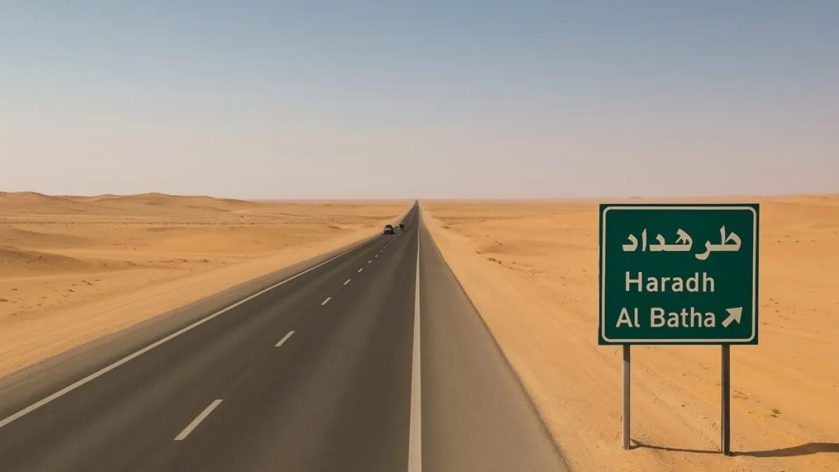 Suudi Arabistan'da Dünyanın En Uzun Düz Yolu