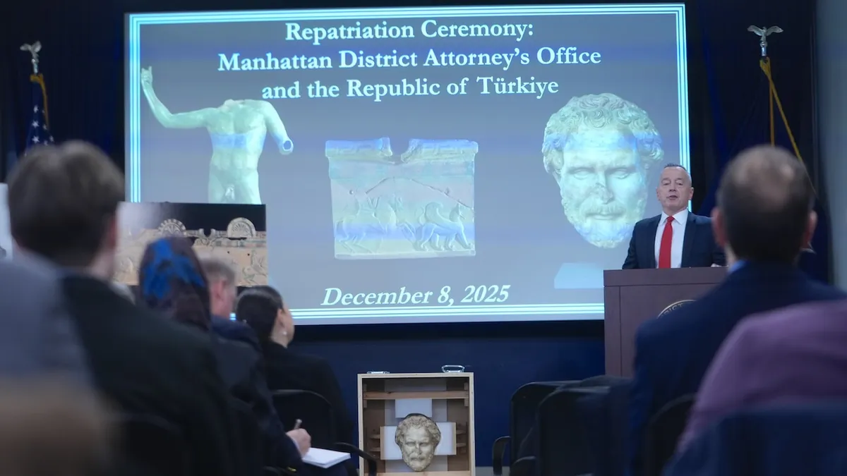 8 milyon dolarlık tarihi eser Türkiye'ye iade edildi