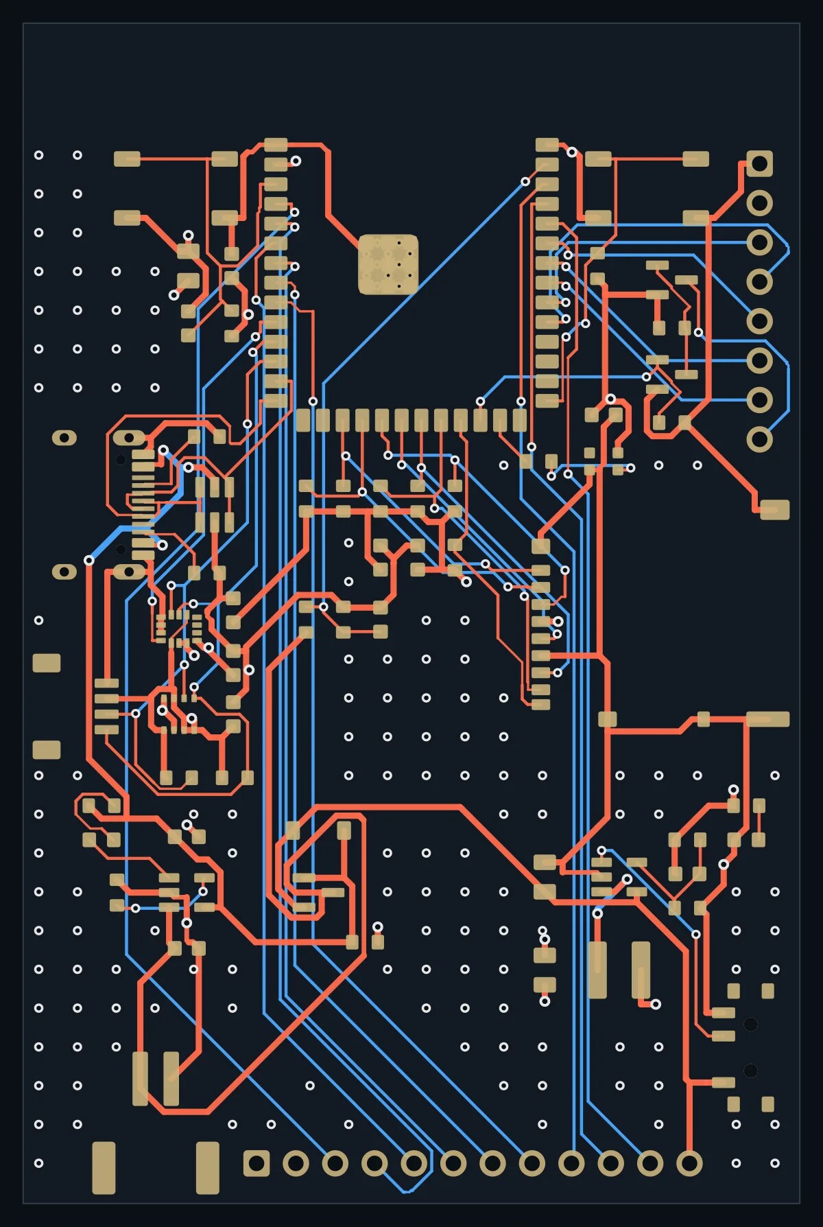 ESP32-S3 IoT kartı, 2 katman